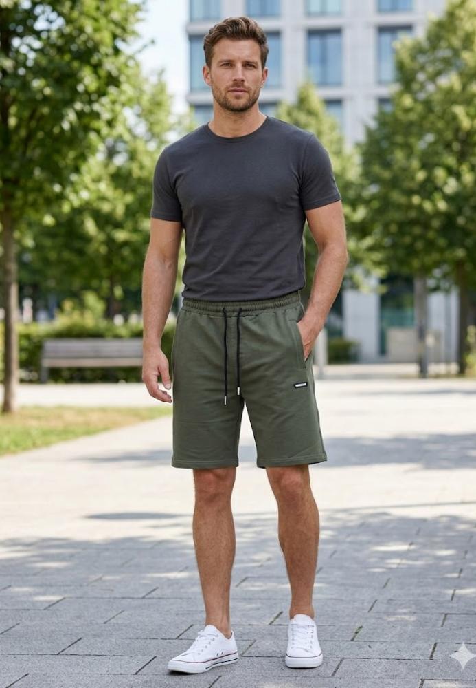 Pantaloni Scurți Bărbați,culoare Kaki , Engros